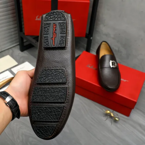Replica Salvatore Ferragamo Leather Shoes For Men #1407790 $82.00 USD for Wholesale