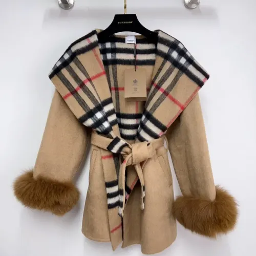 Burberry Coats Long Sleeved For Women #1408328 $172.00 USD, Wholesale Replica Burberry Coats