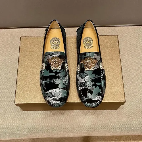 Versace Leather Shoes For Men #1408365 $76.00 USD, Wholesale Replica Versace Leather Shoes