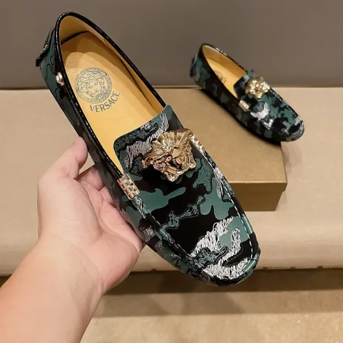 Replica Versace Leather Shoes For Men #1408365 $76.00 USD for Wholesale