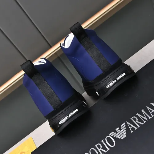 Replica Armani High Tops Shoes For Men #1408399 $82.00 USD for Wholesale