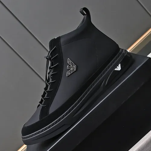 Replica Armani High Tops Shoes For Men #1408400 $82.00 USD for Wholesale