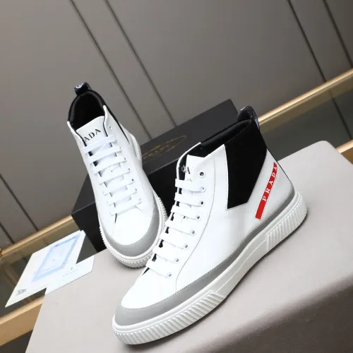 Prada High Top Shoes For Men #1408401 $82.00 USD, Wholesale Replica Prada High Top Shoes