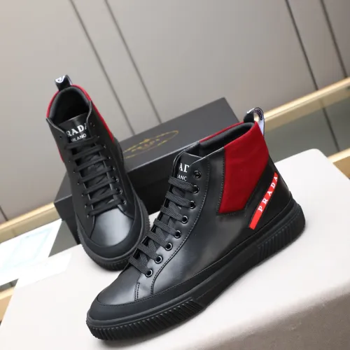 Prada High Top Shoes For Men #1408404 $82.00 USD, Wholesale Replica Prada High Top Shoes