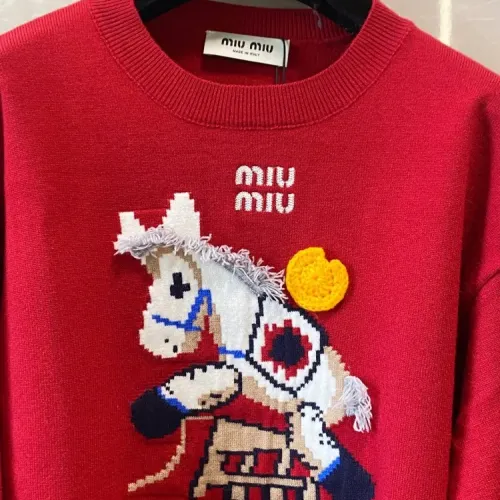 Replica MIU MIU Sweaters Long Sleeved For Women #1408444 $102.00 USD for Wholesale