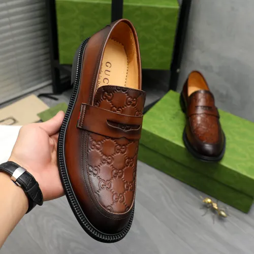Replica Gucci Oxfords Shoes For Men #1408586 $98.00 USD for Wholesale