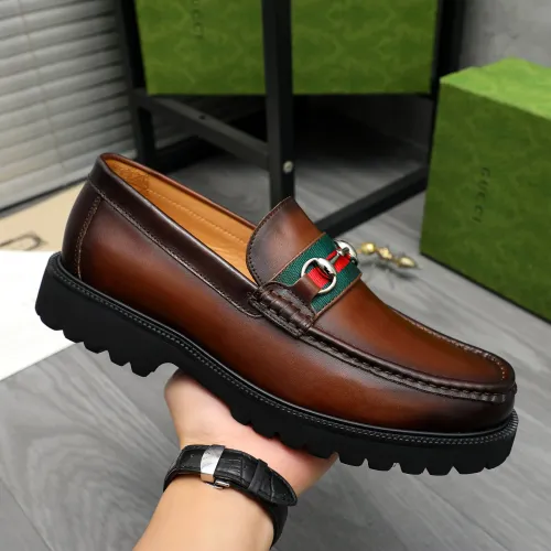 Replica Gucci Oxfords Shoes For Men #1408591 $102.00 USD for Wholesale