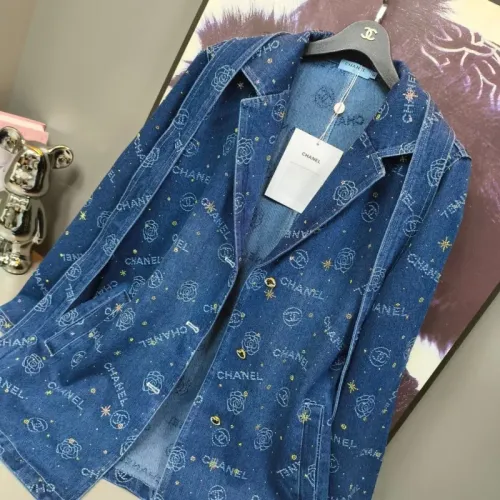 Replica Chanel Coats Long Sleeved For Women #1408592 $105.00 USD for Wholesale