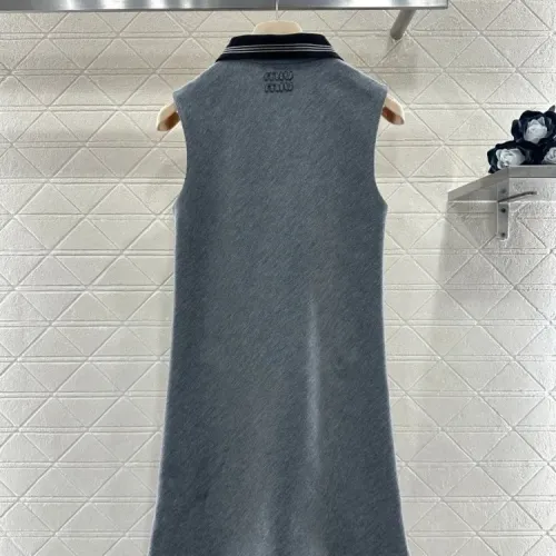 Replica MIU MIU Dresses Sleeveless For Women #1408595 $64.00 USD for Wholesale