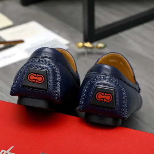 Replica Salvatore Ferragamo Leather Shoes For Men #1408681 $82.00 USD for Wholesale