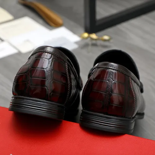 Replica Salvatore Ferragamo Leather Shoes For Men #1408685 $85.00 USD for Wholesale
