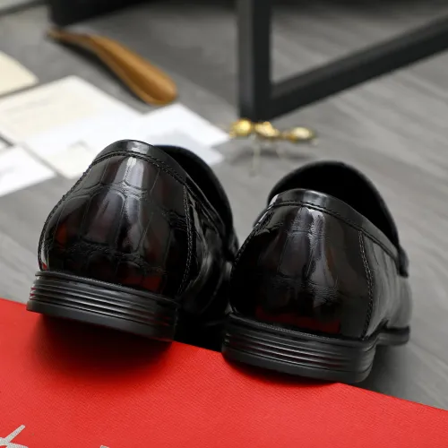 Replica Salvatore Ferragamo Leather Shoes For Men #1408686 $85.00 USD for Wholesale