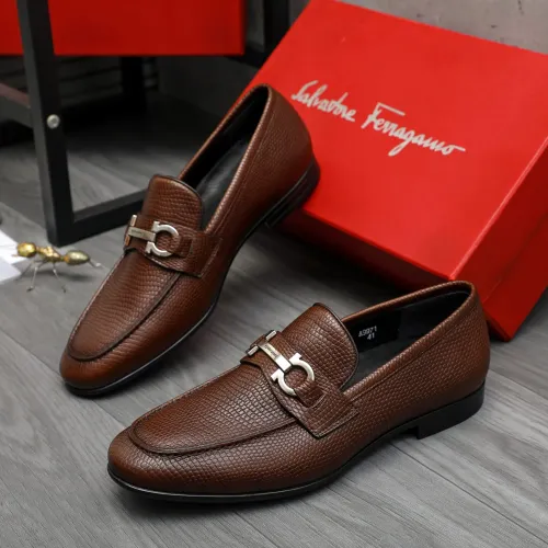 Salvatore Ferragamo Leather Shoes For Men #1408687 $85.00 USD, Wholesale Replica Salvatore Ferragamo Leather Shoes