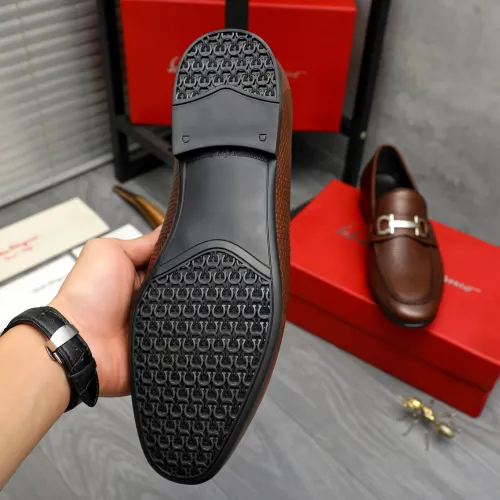 Replica Salvatore Ferragamo Leather Shoes For Men #1408687 $85.00 USD for Wholesale