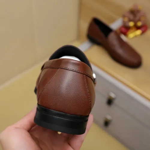 Replica Salvatore Ferragamo Leather Shoes For Men #1408689 $88.00 USD for Wholesale