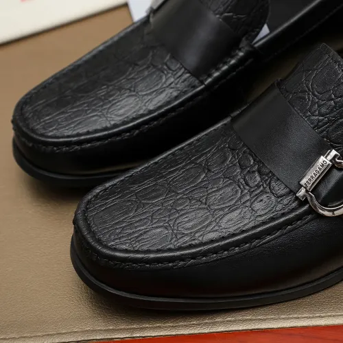Replica Salvatore Ferragamo Leather Shoes For Men #1408690 $88.00 USD for Wholesale