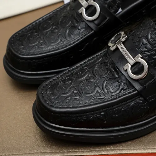 Replica Salvatore Ferragamo Leather Shoes For Men #1408691 $88.00 USD for Wholesale