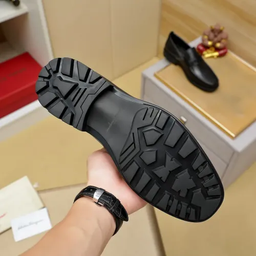 Replica Salvatore Ferragamo Leather Shoes For Men #1408693 $85.00 USD for Wholesale