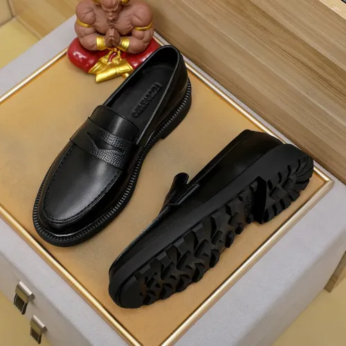 Replica Salvatore Ferragamo Leather Shoes For Men #1408696 $88.00 USD for Wholesale