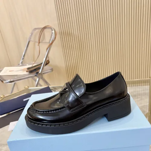 Replica Prada Leather Shoes For Men #1408702 $105.00 USD for Wholesale