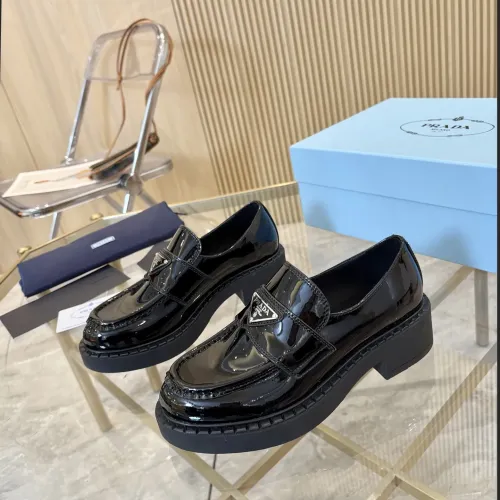 Prada Leather Shoes For Women #1408705 $100.00 USD, Wholesale Replica Prada Leather Shoes