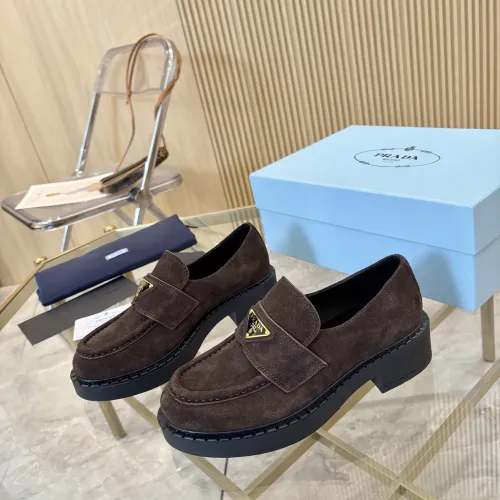 Prada Leather Shoes For Men #1408708 $105.00 USD, Wholesale Replica Prada Leather Shoes