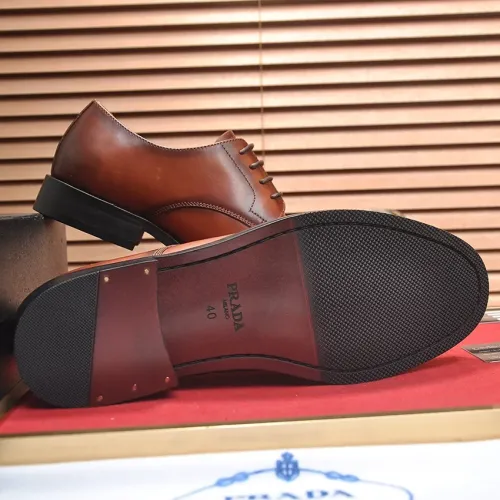 Replica Prada Leather Shoes For Men #1408716 $98.00 USD for Wholesale