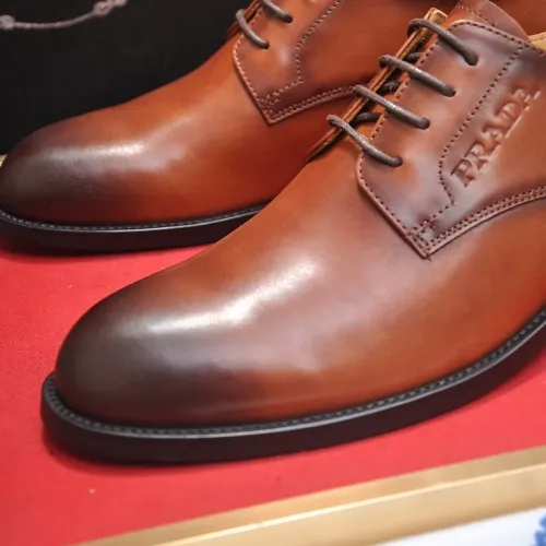 Replica Prada Leather Shoes For Men #1408716 $98.00 USD for Wholesale