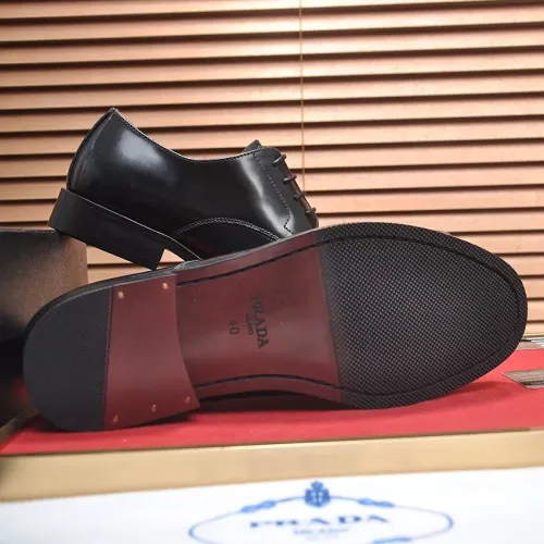 Replica Prada Leather Shoes For Men #1408718 $98.00 USD for Wholesale