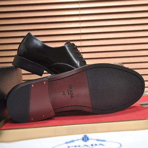 Replica Prada Leather Shoes For Men #1408719 $98.00 USD for Wholesale