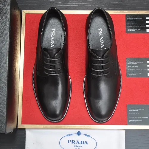 Replica Prada Leather Shoes For Men #1408720 $98.00 USD for Wholesale