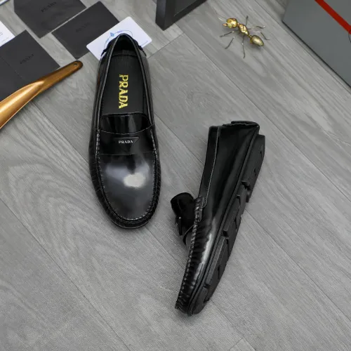 Replica Prada Leather Shoes For Men #1408721 $82.00 USD for Wholesale