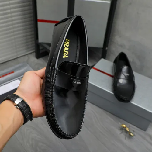 Replica Prada Leather Shoes For Men #1408721 $82.00 USD for Wholesale