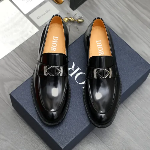 Replica Christian Dior Leather Shoes For Men #1408733 $92.00 USD for Wholesale