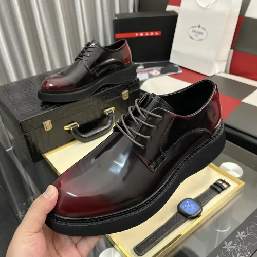 Prada Leather Shoes For Men #1408754 $115.00 USD, Wholesale Replica Prada Leather Shoes