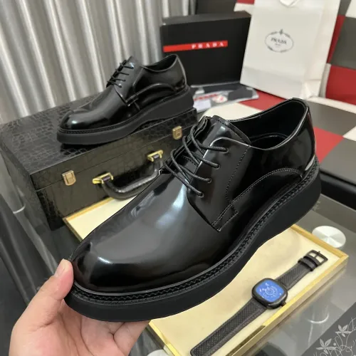 Prada Leather Shoes For Men #1408755 $115.00 USD, Wholesale Replica Prada Leather Shoes