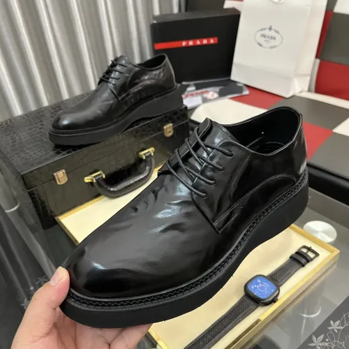 Prada Leather Shoes For Men #1408757 $115.00 USD, Wholesale Replica Prada Leather Shoes