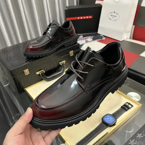 Prada Leather Shoes For Men #1408760 $115.00 USD, Wholesale Replica Prada Leather Shoes