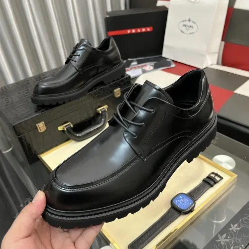 Prada Leather Shoes For Men #1408761 $115.00 USD, Wholesale Replica Prada Leather Shoes