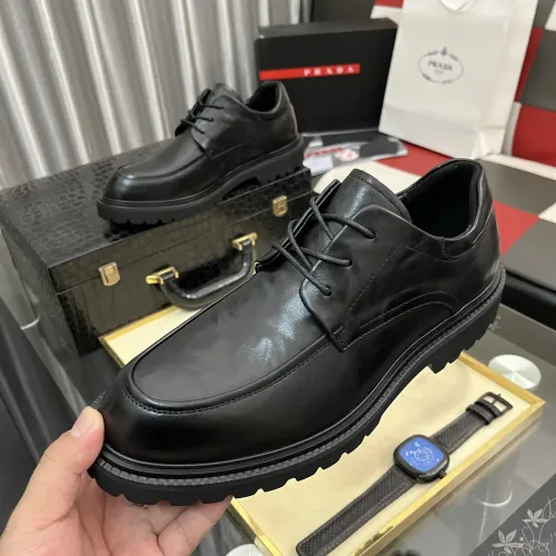 Prada Leather Shoes For Men #1408763 $115.00 USD, Wholesale Replica Prada Leather Shoes