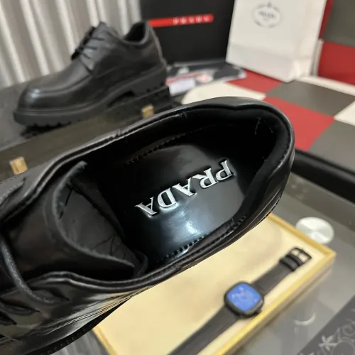 Replica Prada Leather Shoes For Men #1408763 $115.00 USD for Wholesale