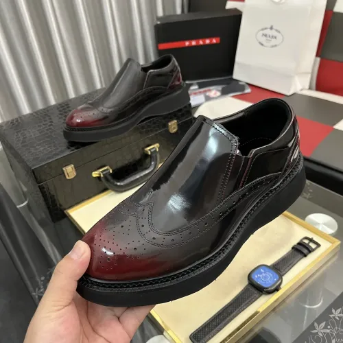 Prada Leather Shoes For Men #1408766 $115.00 USD, Wholesale Replica Prada Leather Shoes