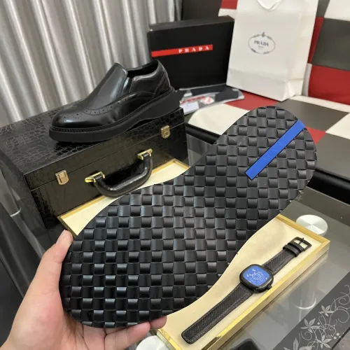 Replica Prada Leather Shoes For Men #1408767 $115.00 USD for Wholesale