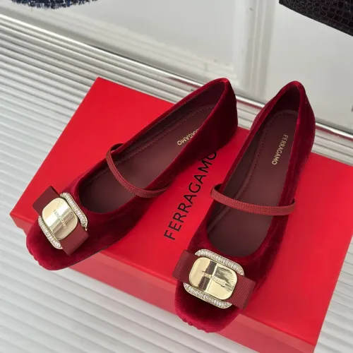 Salvatore Ferragamo Flat Shoes For Women #1408917 $105.00 USD, Wholesale Replica Salvatore Ferragamo Flat Shoes