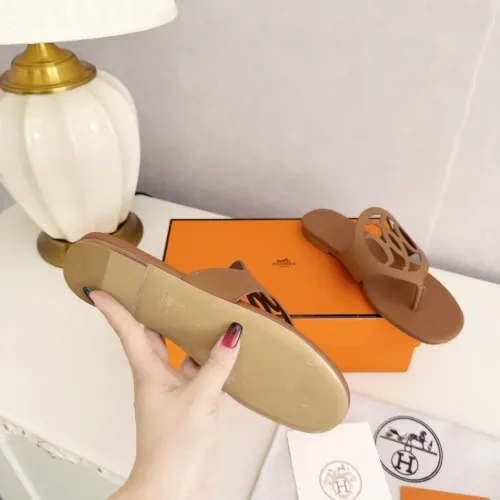 Replica Hermes Slippers For Women #1409053 $82.00 USD for Wholesale