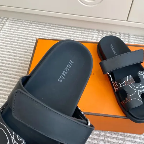 Replica Hermes Slippers For Men #1409378 $98.00 USD for Wholesale