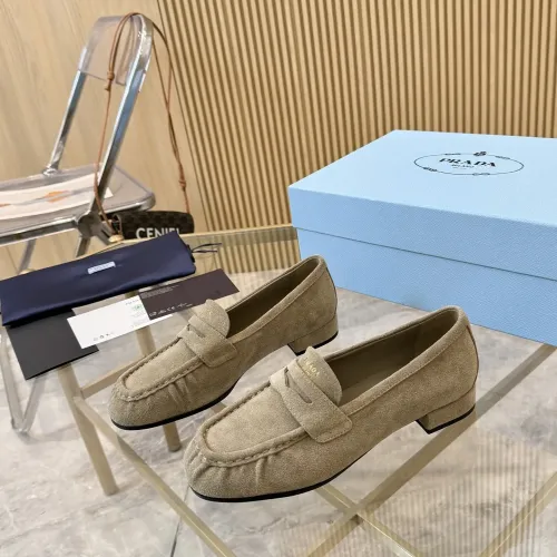 Prada Leather Shoes For Women #1409383 $102.00 USD, Wholesale Replica Prada Leather Shoes