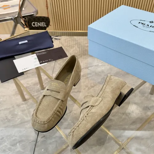 Replica Prada Leather Shoes For Women #1409383 $102.00 USD for Wholesale
