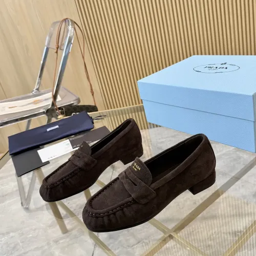 Prada Leather Shoes For Women #1409386 $102.00 USD, Wholesale Replica Prada Leather Shoes