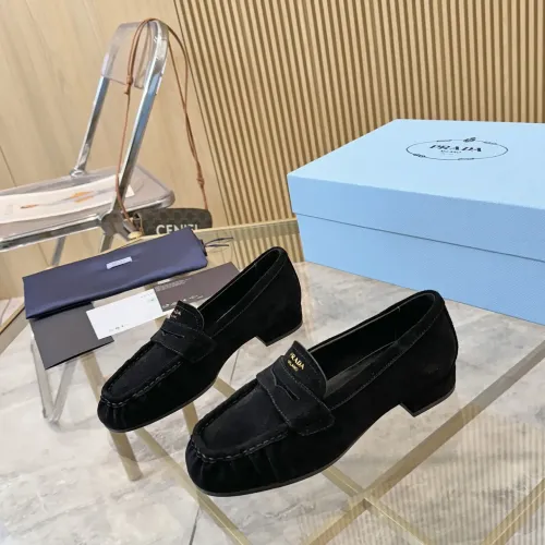 Prada Leather Shoes For Women #1409387 $102.00 USD, Wholesale Replica Prada Leather Shoes